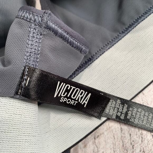 VICTORIA SPORT Women’s “The Player” Grey/Black RacerBack Sports Bra /Size: Small - Picture 6 of 7
